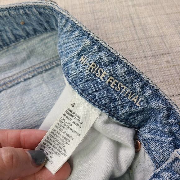 American Eagle AEO‎ Hi-Rise Festival Short Shorts 4 - Picture 7 of 9